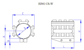 База weaver на оптический прицел 30 мм CR-W 30